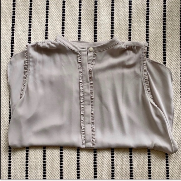 LOFT • Light Lavender Popover Blouse - Picture 2 of 8